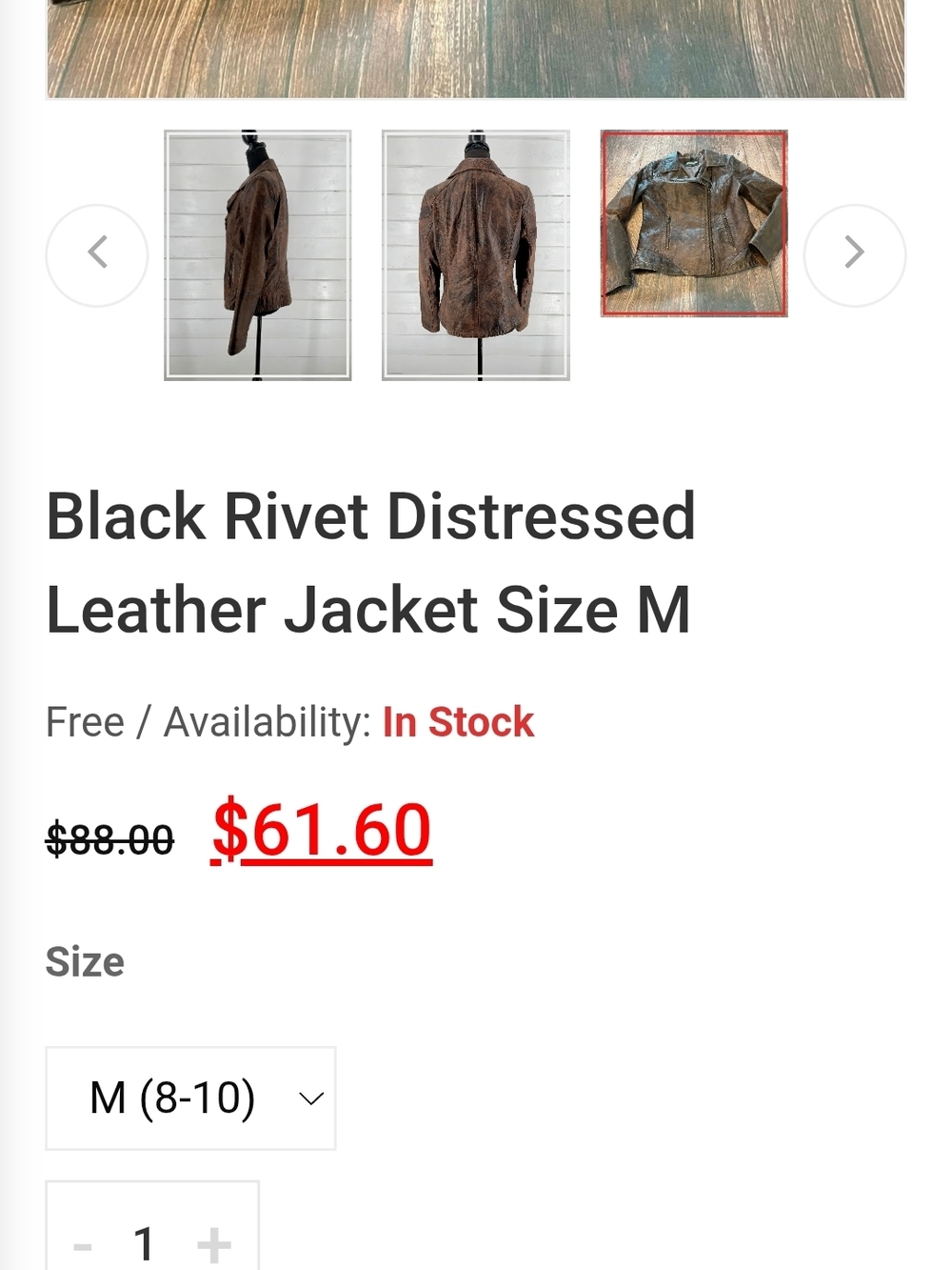Black Label Brown Distressed Leather Moto Jacket - Women - Picture 4 of 9